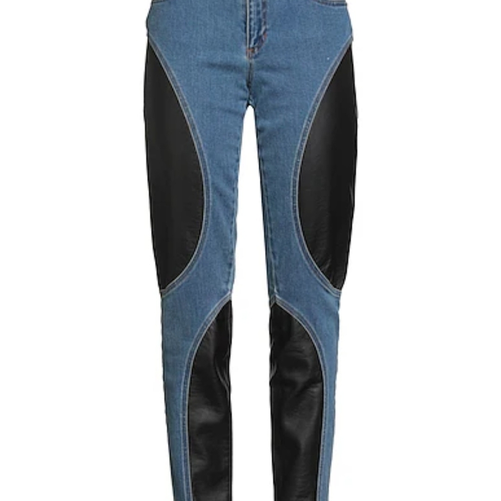 Versace Blue and Black Skinny Jeans